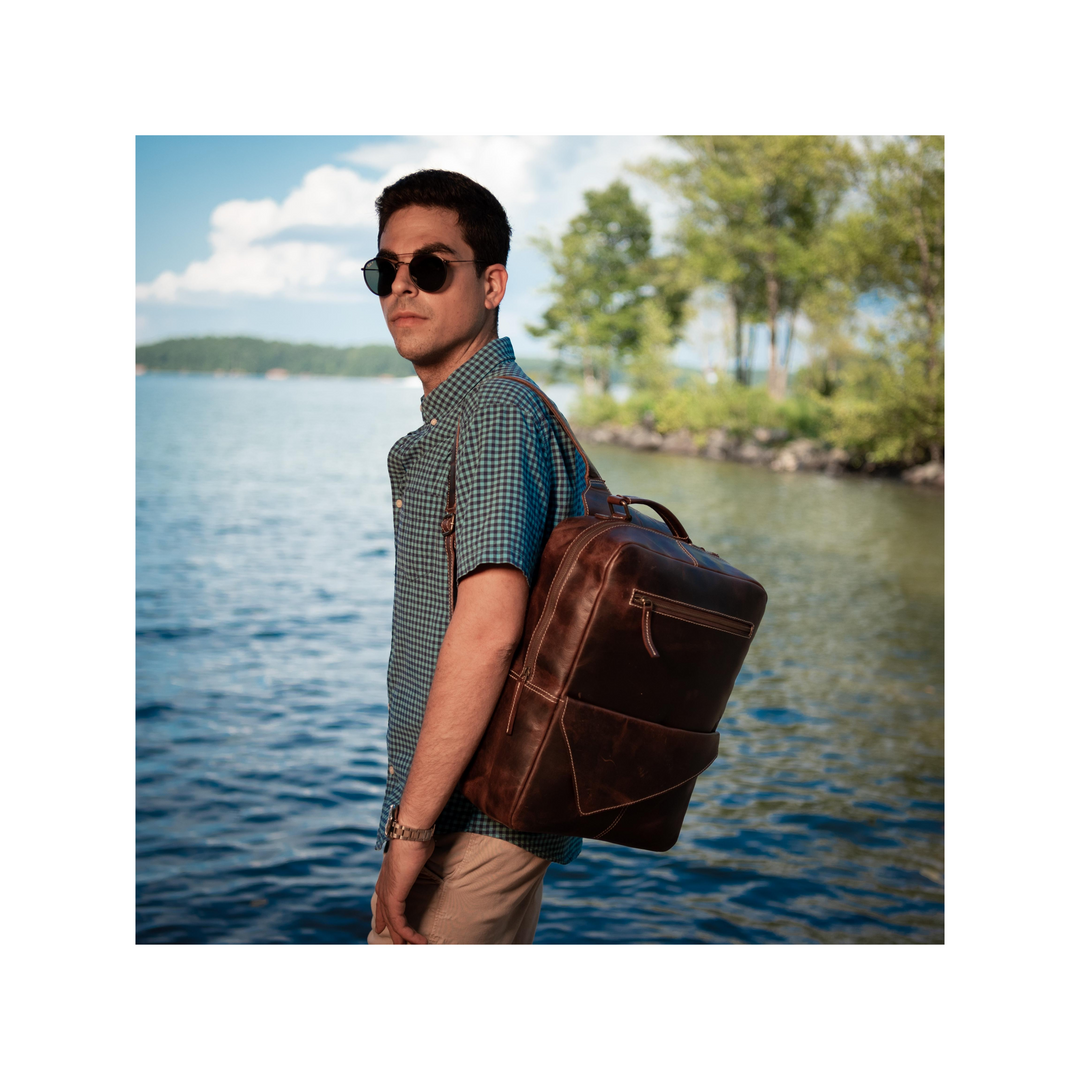 Opal Buffalo Leather Backpack - Image 7