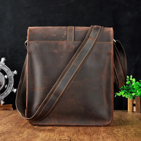 Brian Handmade Leather Messenger Bag - Image 6