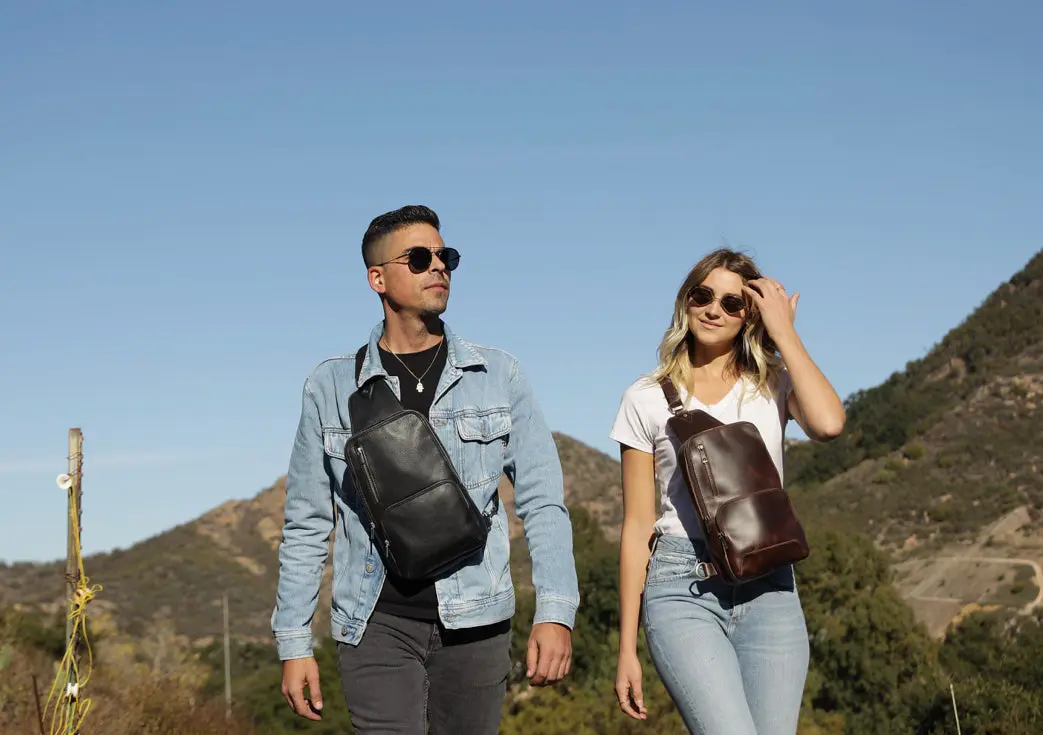 Daily Vintage Buffalo Leather Sling Bag - Image 6