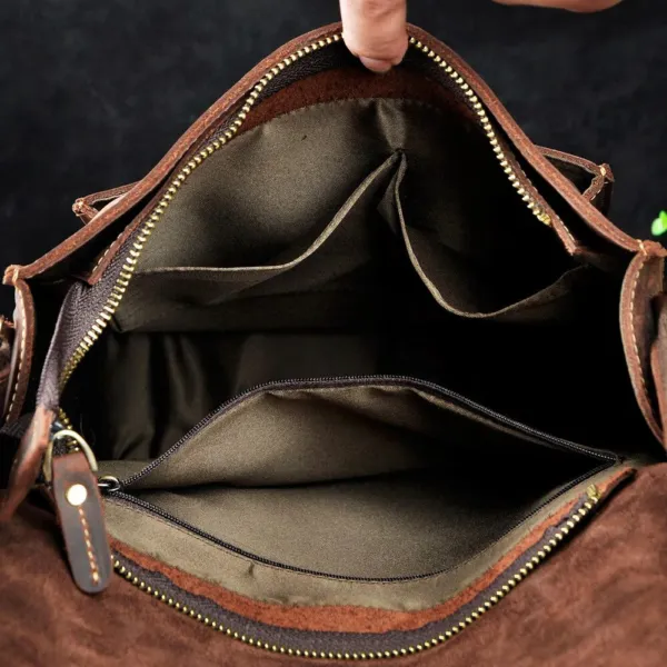 Brian Handmade Leather Messenger Bag - Image 7