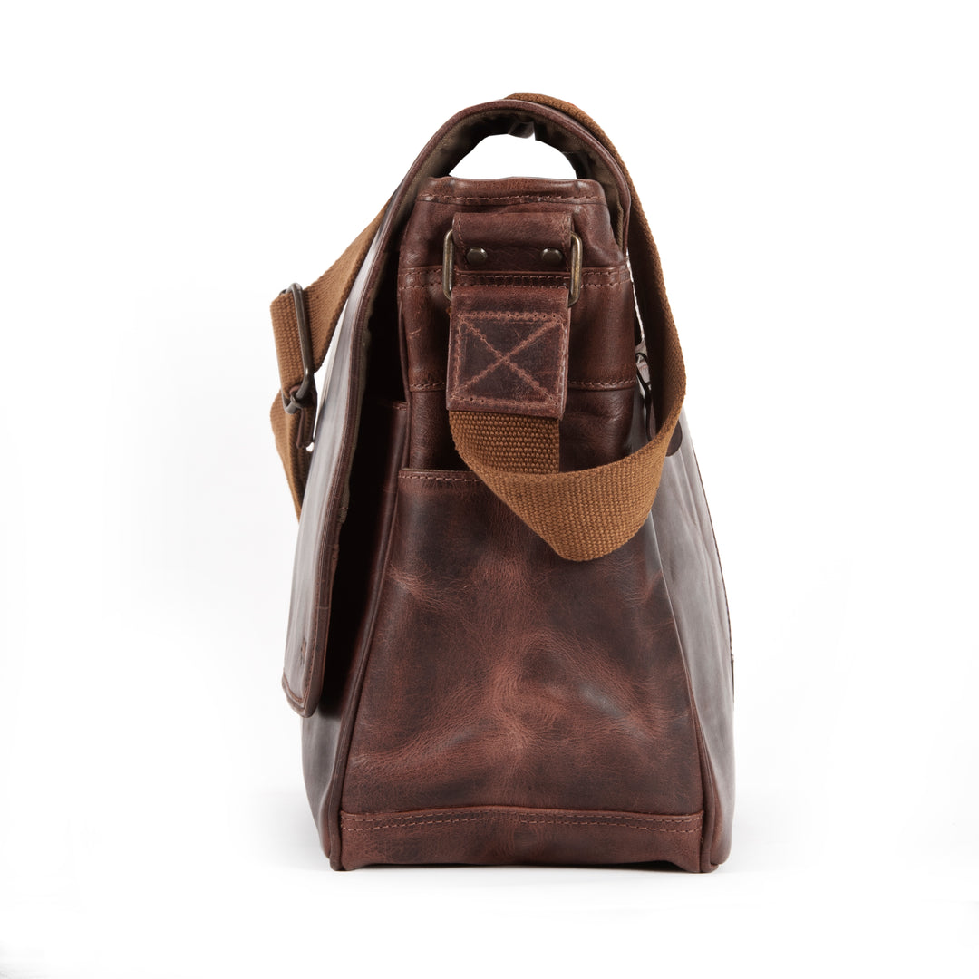Pine Buffalo Leather Messenger Bag for Men - Image 3